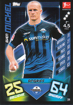 Sven Michel SC Paderborn 2019/20 Topps MA Bundesliga #294